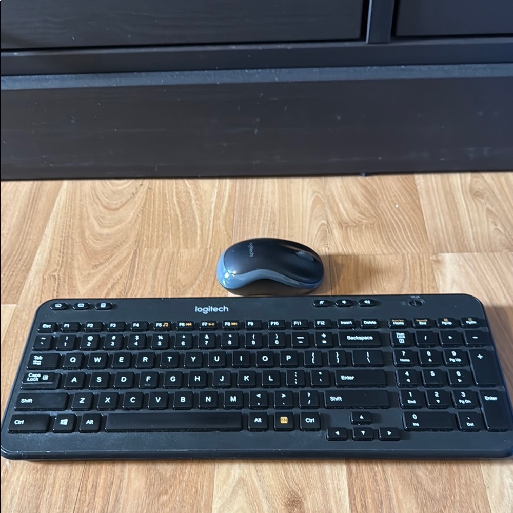 Logitech Black Wireless Keyboard and Mouse